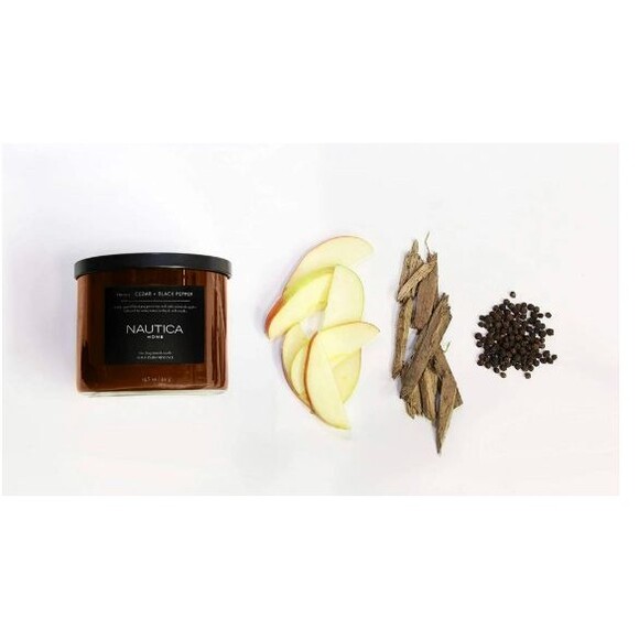 NAUTICA Candle Set 3pc Soy Wax 3 Wick Jar Holiday Fall Winter Gift Home NEW - Picture 6 of 7